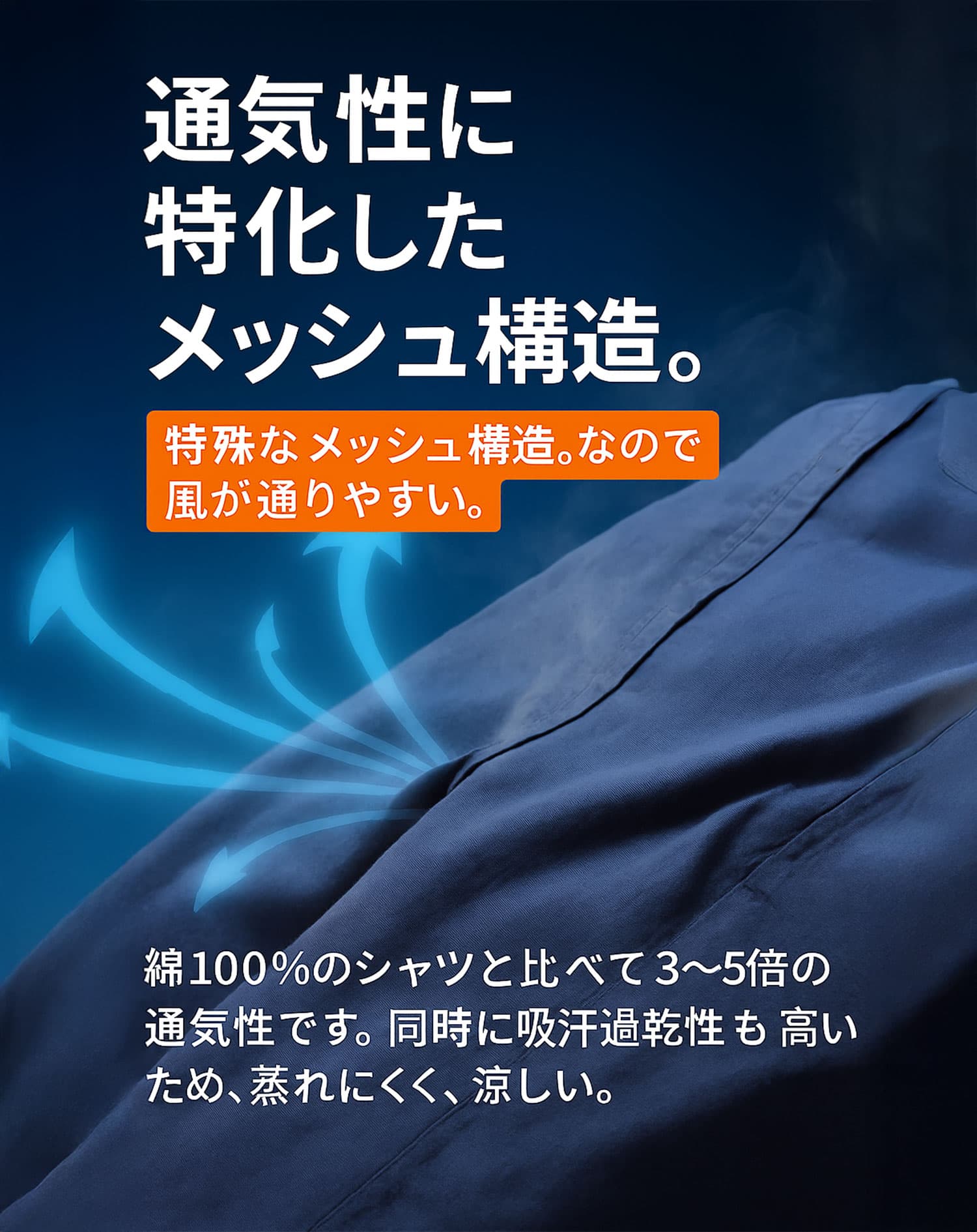 冷感ブレサブルクール長袖ストレッチテーラードジャケット