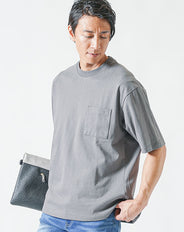 接触冷感オーバーサイズ半袖クルーネックTシャツ