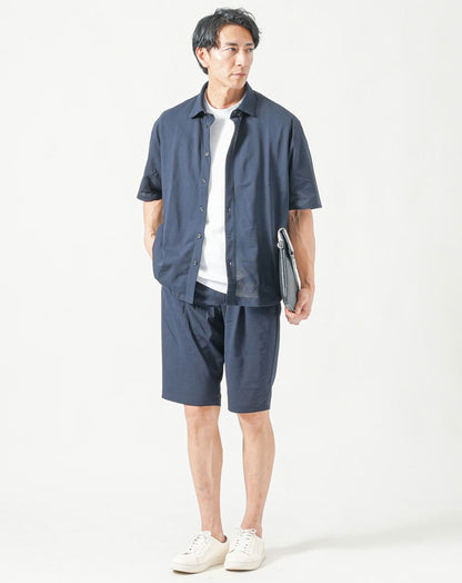 セットアップ ブレサブルクール半袖シャツ×ストレッチハーフパンツ