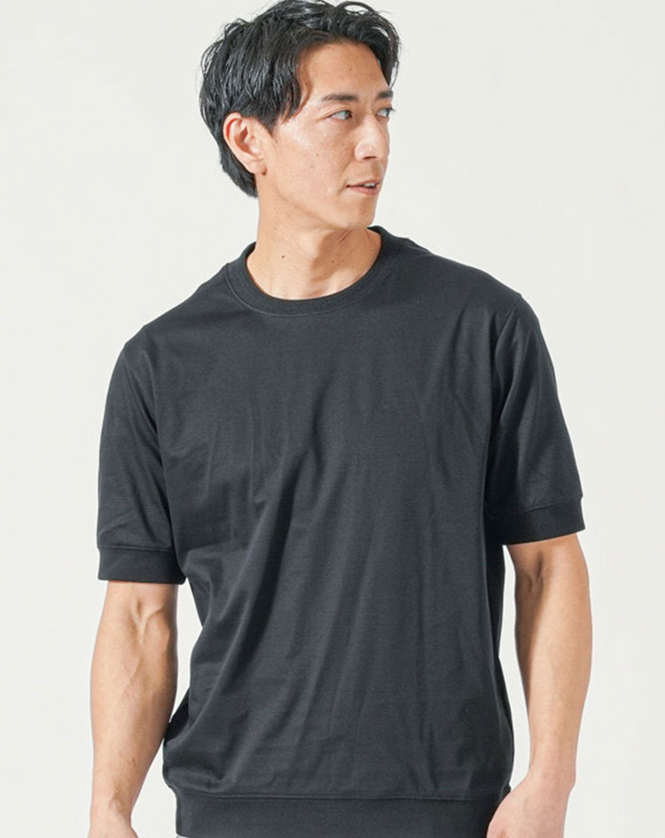ジャケット専用インナー プレミアムコットン半袖クルーネックTシャツ