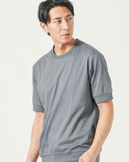 ジャケット専用インナー プレミアムコットン半袖クルーネックTシャツ