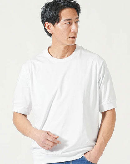 ジャケット専用インナー プレミアムコットン半袖クルーネックTシャツ