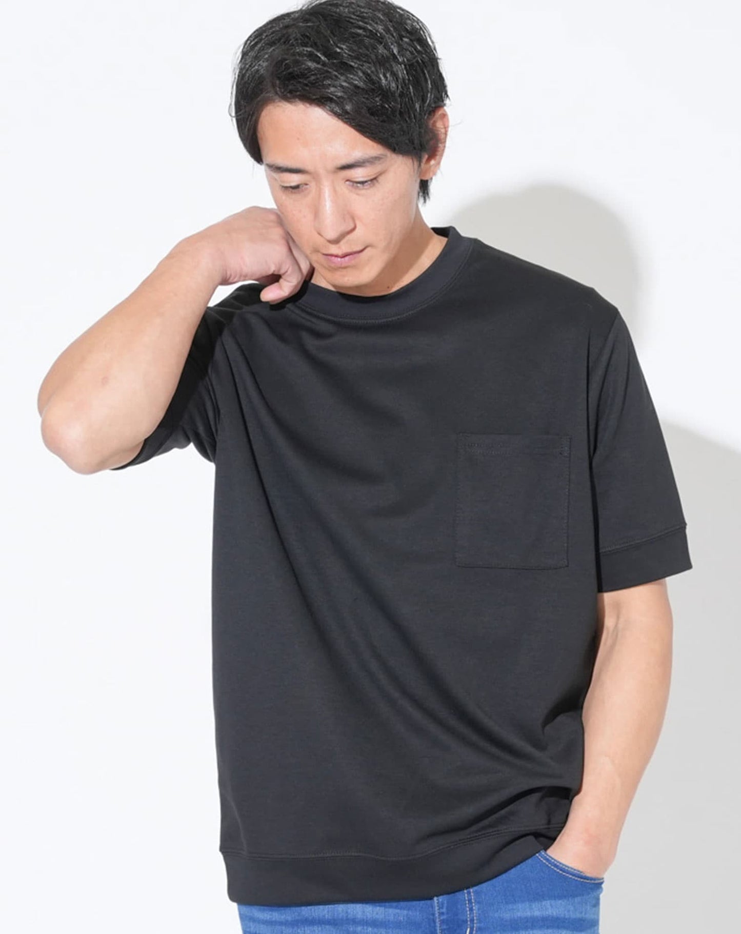 汗ジミ軽減 大人のスマート半袖Tシャツ