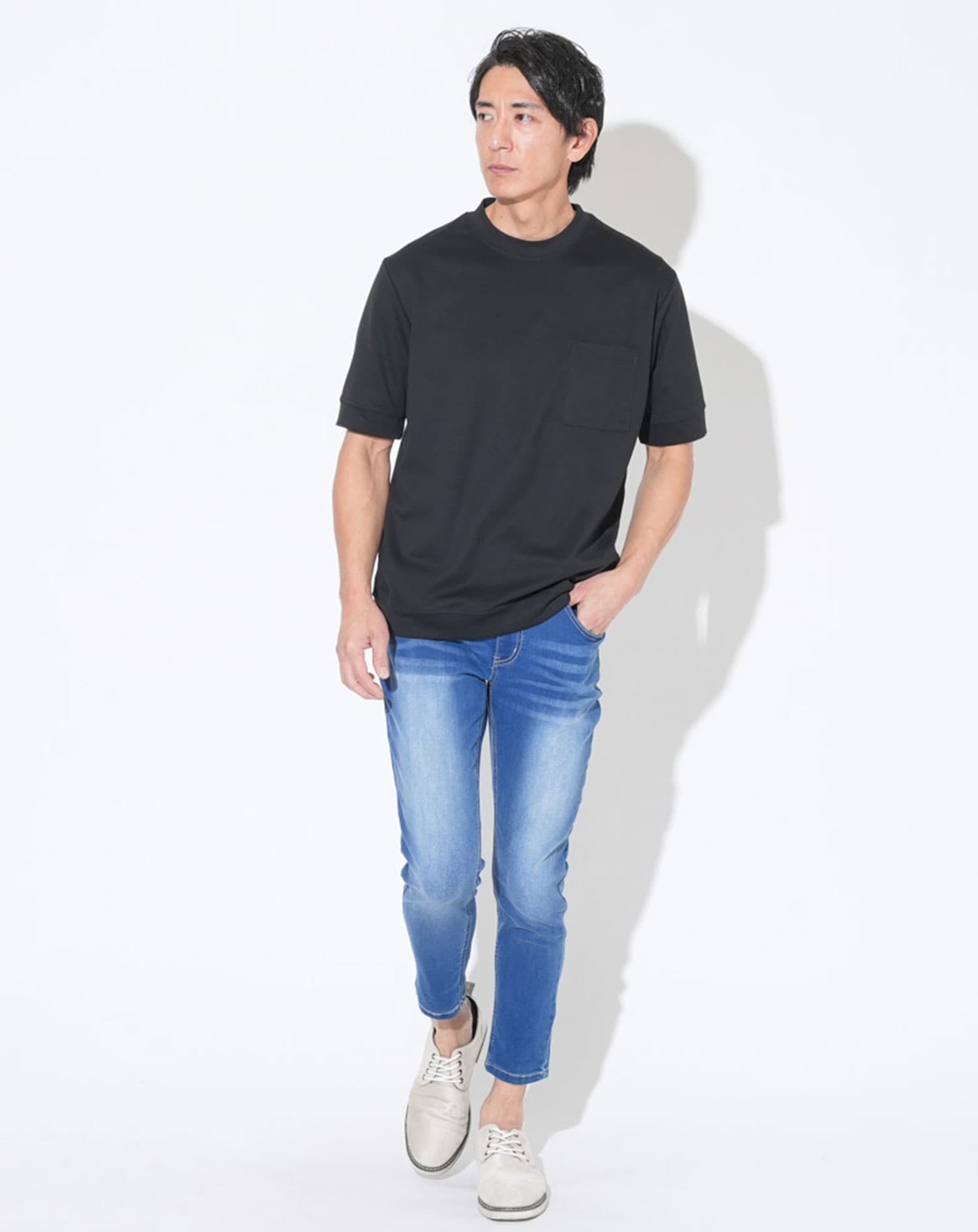 汗ジミ軽減 大人のスマート半袖Tシャツ