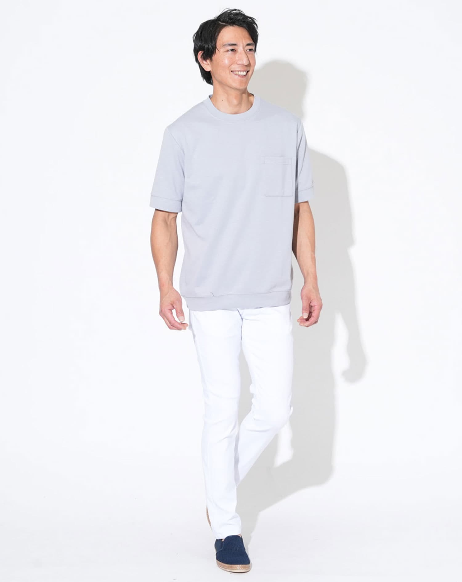 汗ジミ軽減 大人のスマート半袖Tシャツ