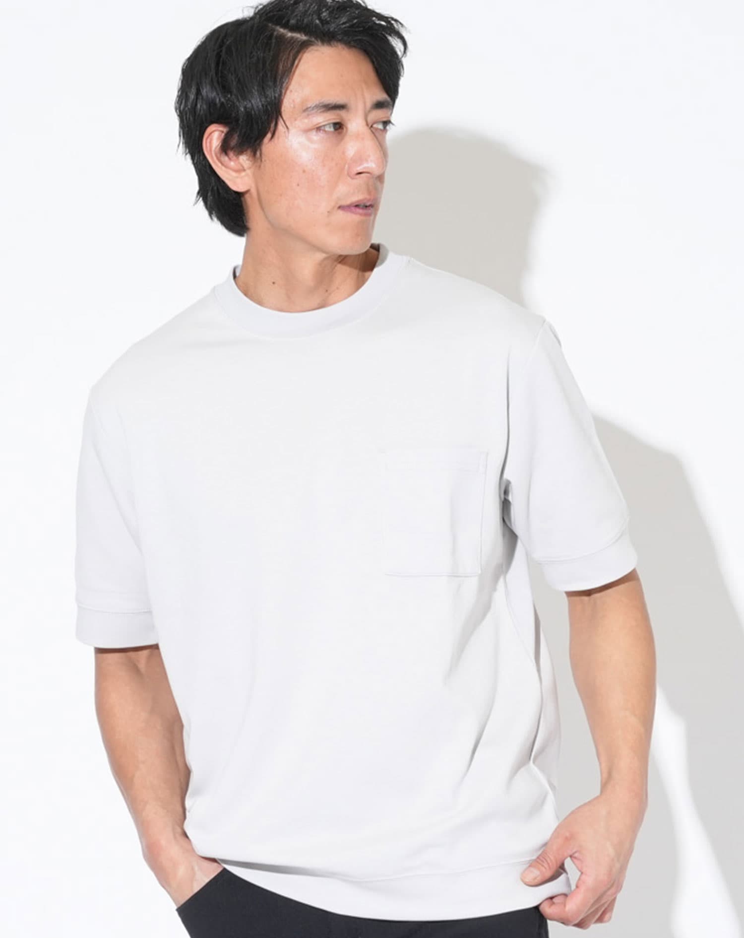 汗ジミ軽減 大人のスマート半袖Tシャツ