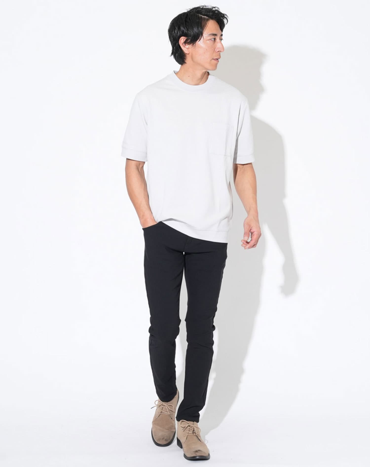 汗ジミ軽減 大人のスマート半袖Tシャツ
