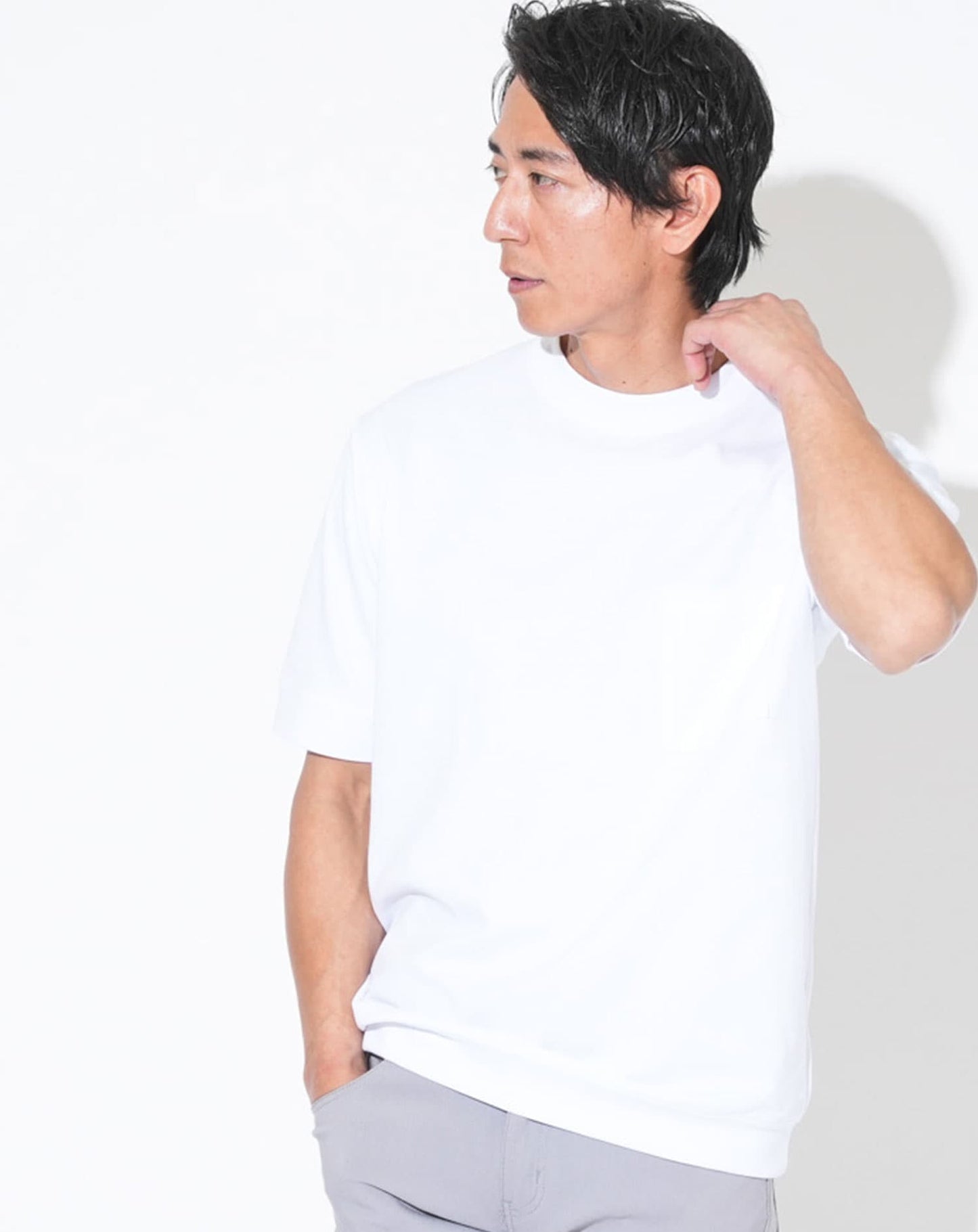 汗ジミ軽減 大人のスマート半袖Tシャツ