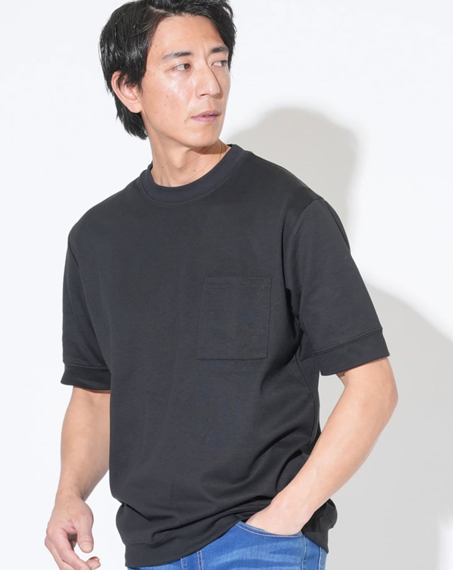 汗ジミ軽減 大人のスマート半袖Tシャツ