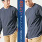 膨れジャガード長袖フェイクレイヤードTシャツ