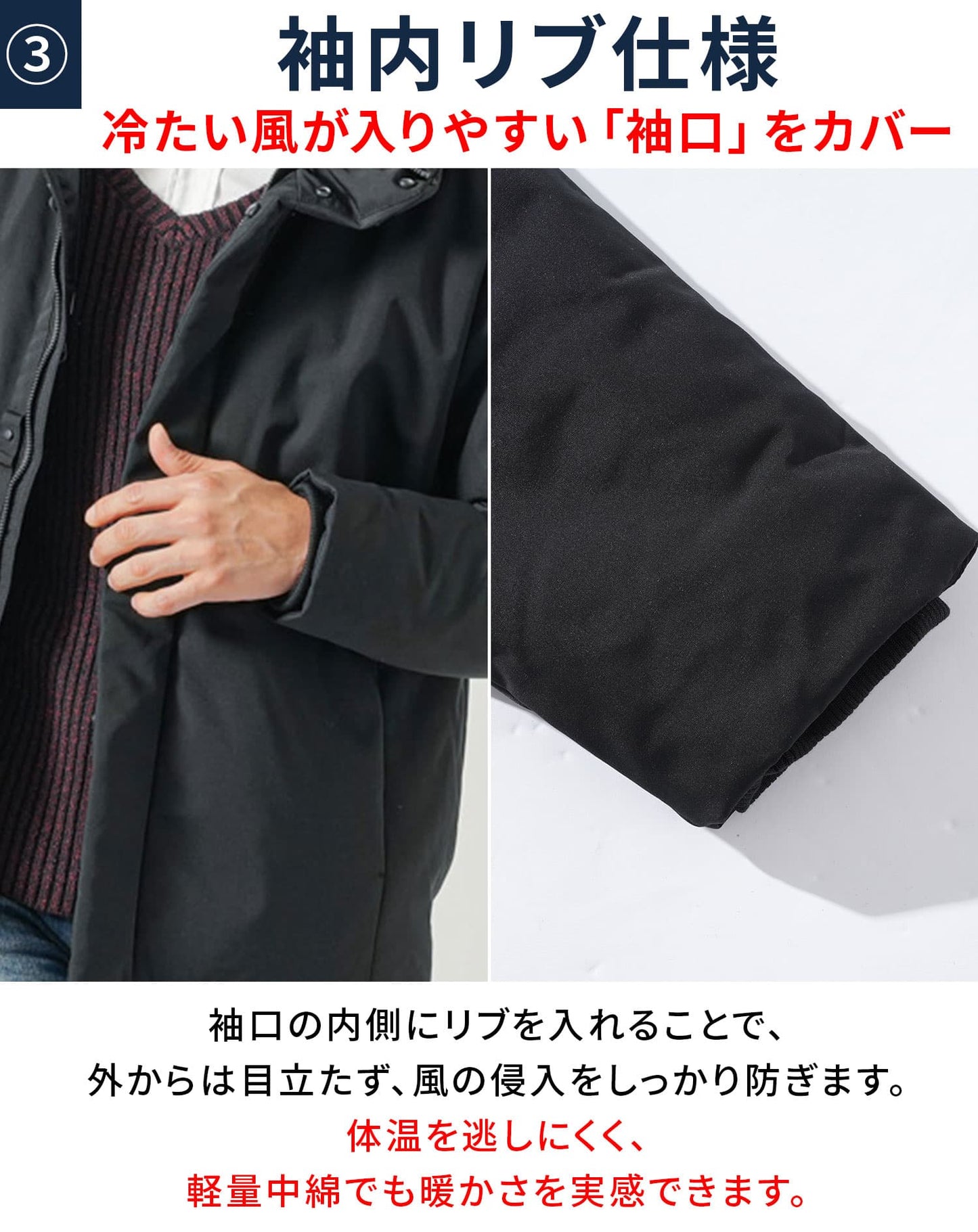 軽くて暖かいフード付きショート丈中綿ダウンジャケット