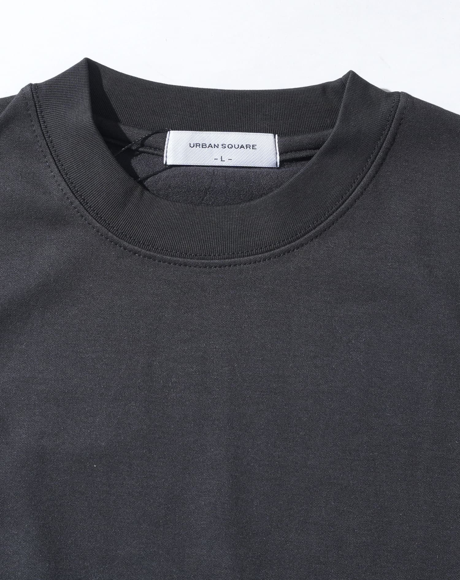 裏起毛スムースコットン長袖クルーネックTシャツ