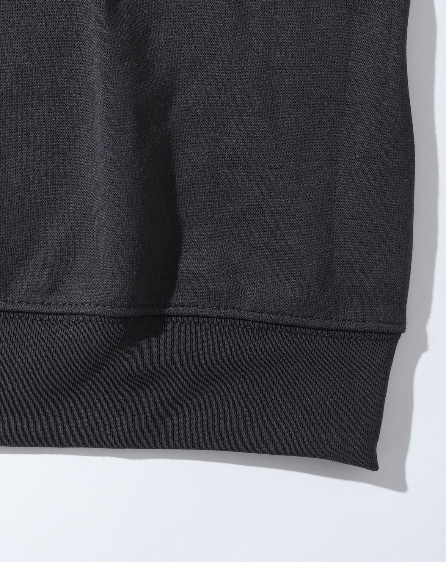 裏起毛スムースコットン長袖クルーネックTシャツ