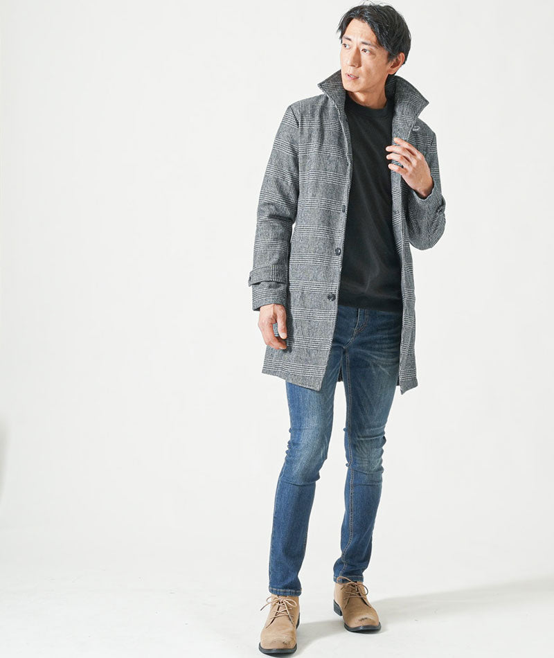 裏起毛スムースコットン長袖クルーネックTシャツ