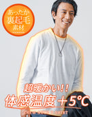 裏起毛スムースコットン長袖クルーネックトレーナー