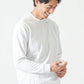 裏起毛スムースコットン長袖クルーネックTシャツ