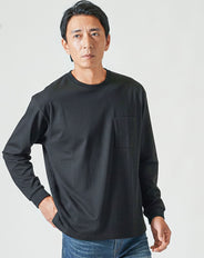 ドレスポンチポケ付き長袖アウターTシャツ