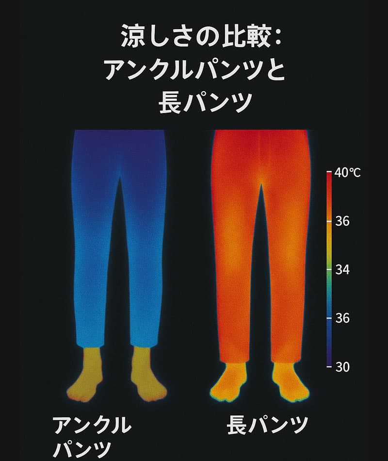 接触冷感スーパーストレッチスキニーアンクルデニムパンツ