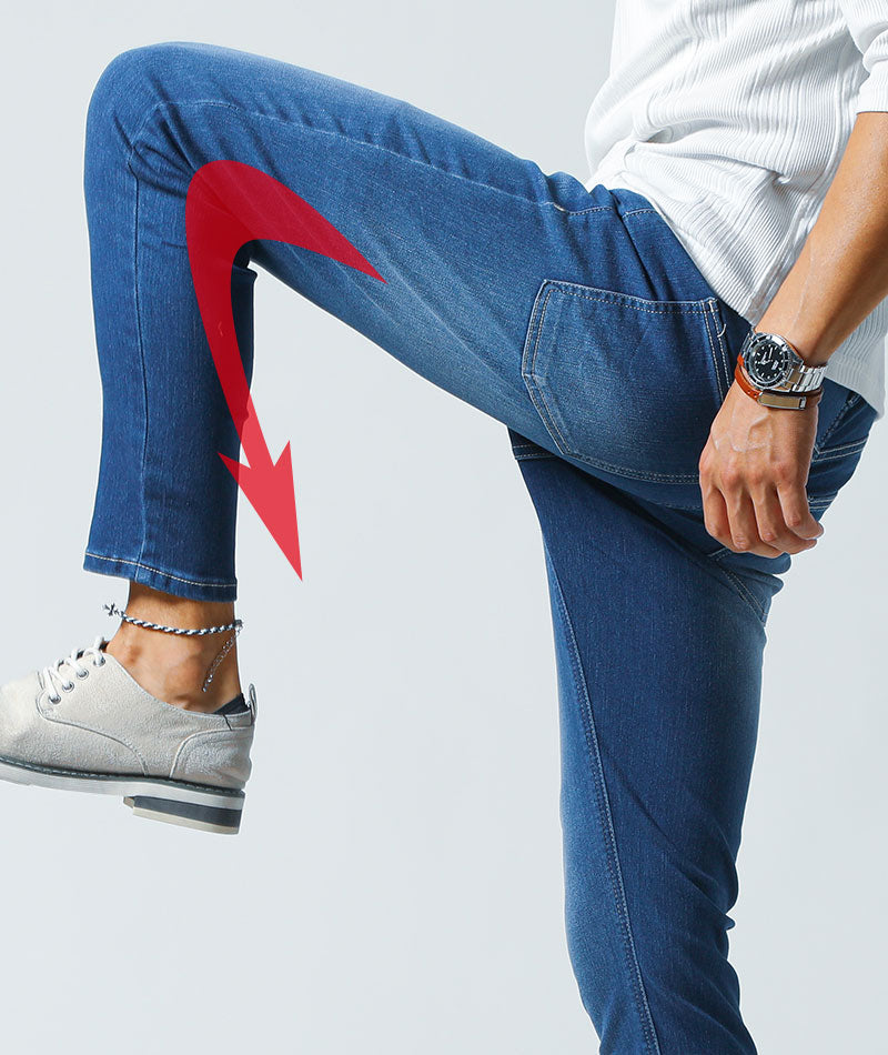 接触冷感スーパーストレッチスキニーアンクルデニムパンツ