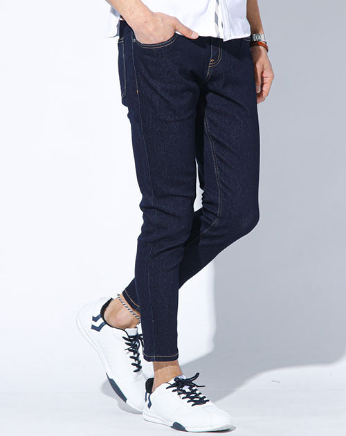 接触冷感スーパーストレッチスキニーアンクルデニムパンツ