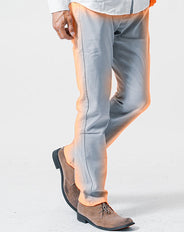 裏起毛スーパーストレッチスキニーテーパードチノカラーパンツ