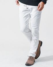 裏起毛スーパーストレッチスキニーテーパードチノカラーパンツ