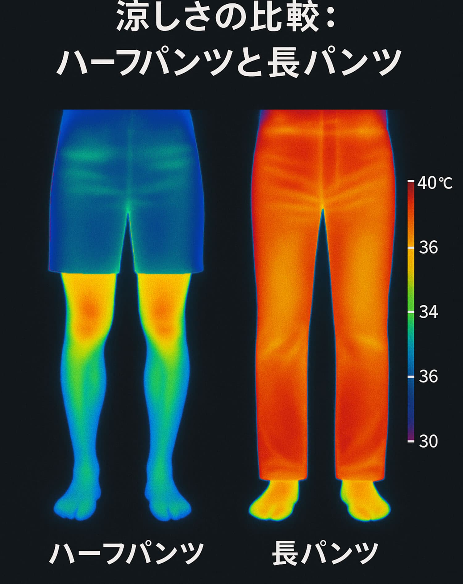 涼しく動きやすい接触冷感ストレッチデニムハーフパンツ