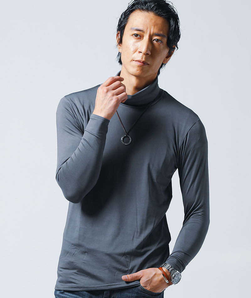 WAAC 【防風加工】MENS 防風タートルネックTシャツ-