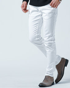 スキニーテーパードストレッチチノカラーパンツ