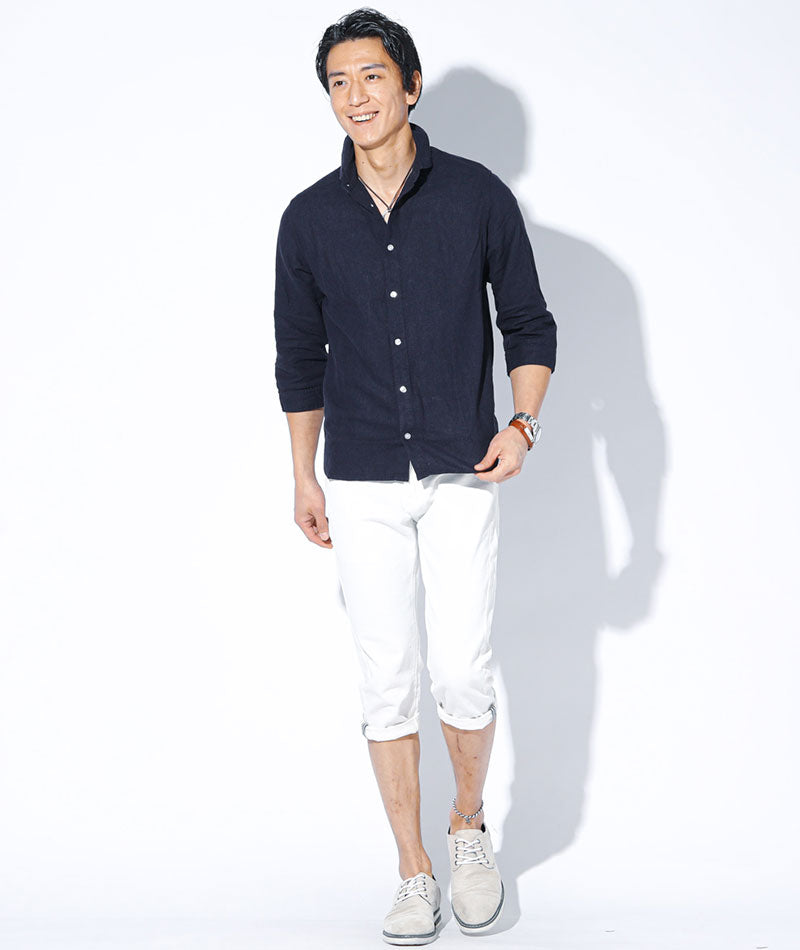 7分袖 シャツ メンズ おしゃれ カジュアル コーデ ブランド 40代 50代