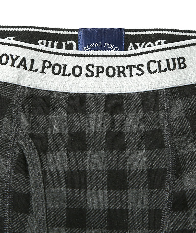 ボクサーパンツ メンズ ROYAL POLO SPORTS CLUB(ロイヤルポロスポーツクラブ)前開きチェック