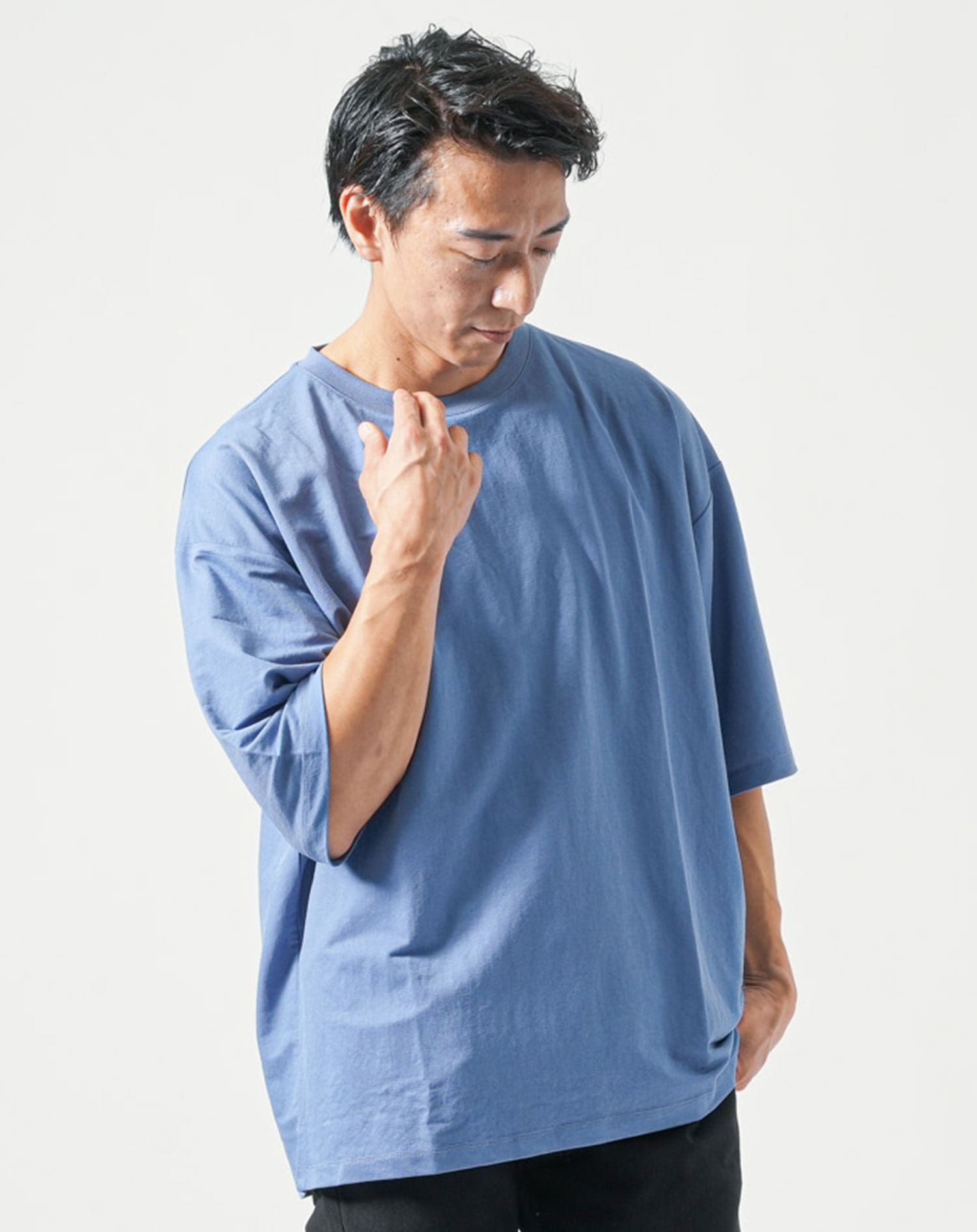 接触冷感オーバーサイズ半袖クルーネックTシャツ Tシャツ カットソー