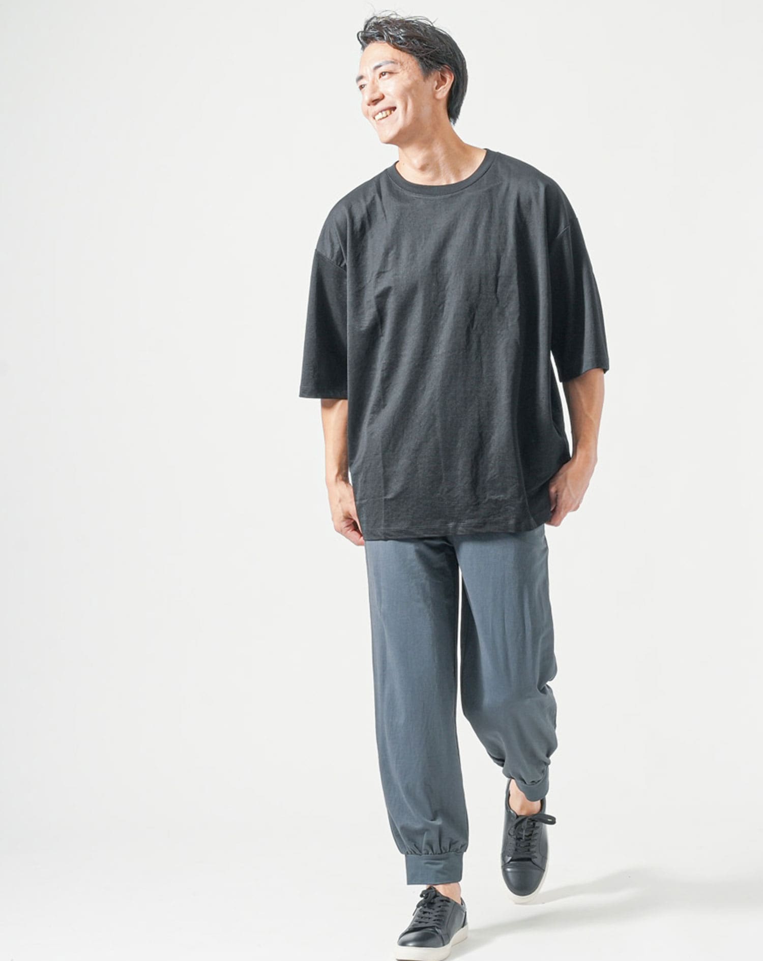 接触冷感オーバーサイズ半袖クルーネックTシャツ Tシャツ カットソー