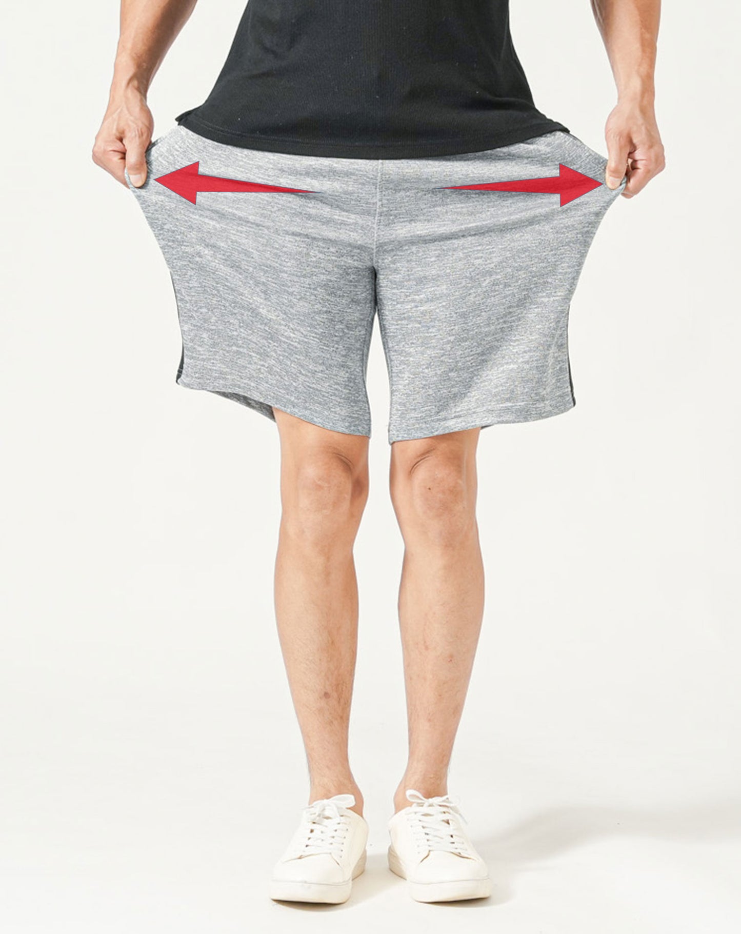 杢グレー×ブラック　H183cmW63kg 着用サイズ:Ｌ