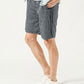 ドライ加工ダブルライン入りストレッチハーフパンツ