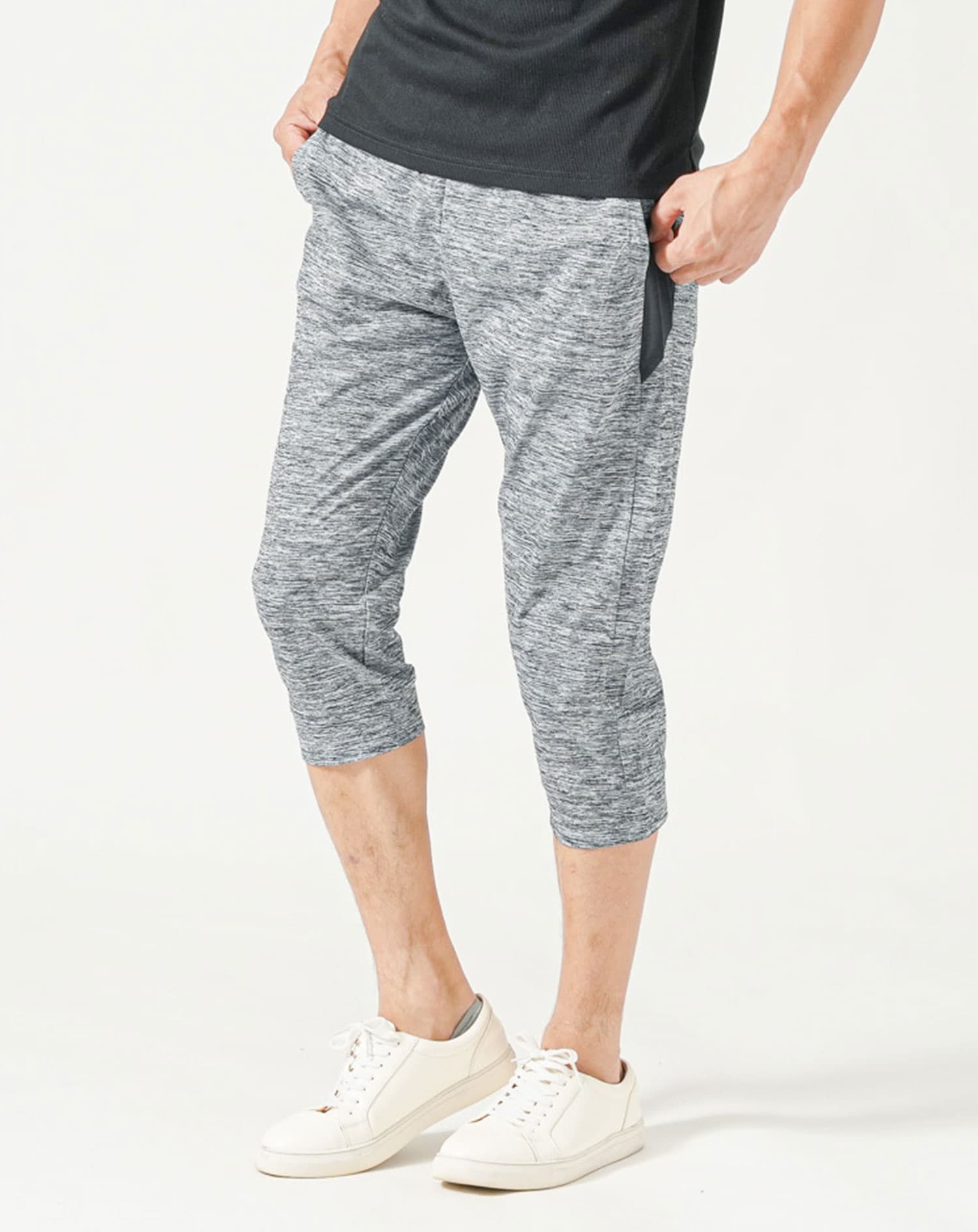 薄手七分丈クロップドパンツ メンズドライストレッチ ｜ メンズ