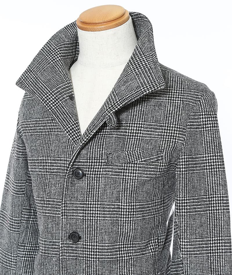 メルトン素材イタリアンカラーロングコート