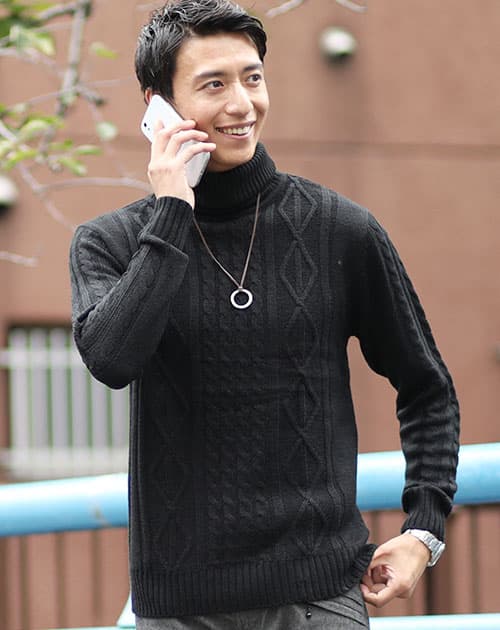 メルトン素材イタリアンカラーロングコート