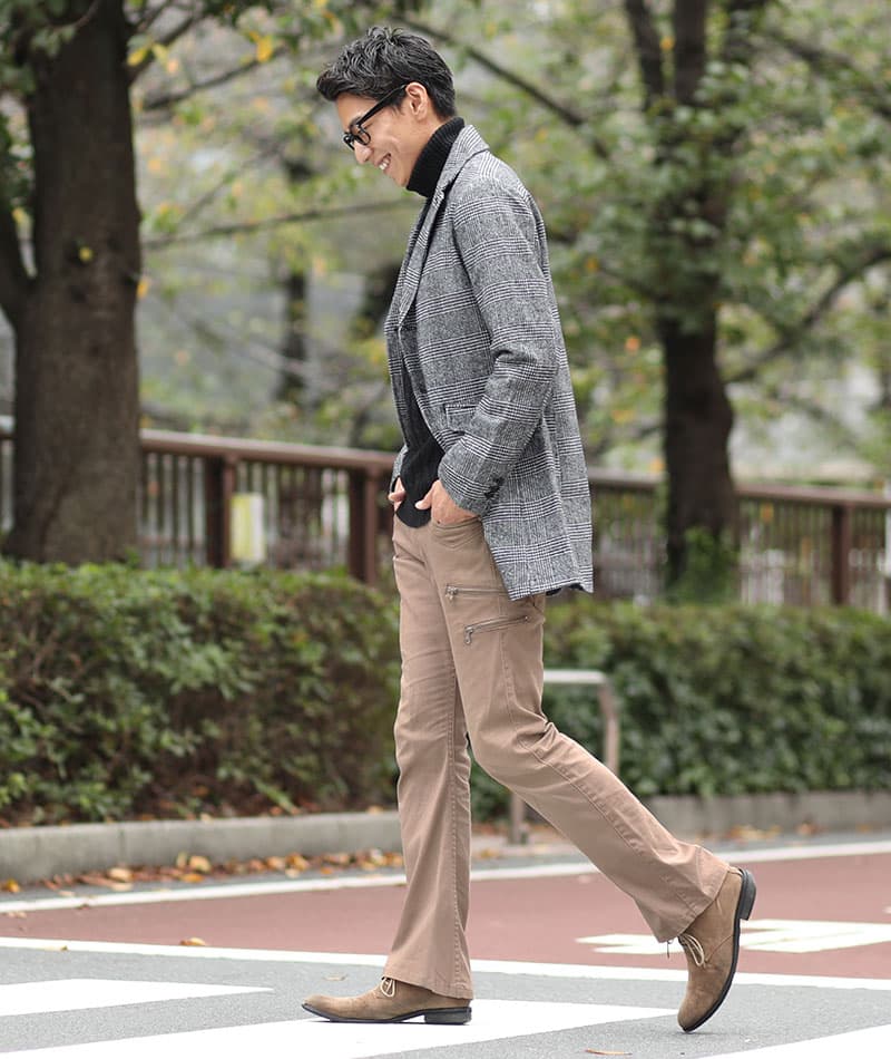 3ジップブーツカットフレアパンツ