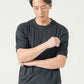 透けにくくきちんと見えプレミアムコットン半袖クルーネックTシャツ
