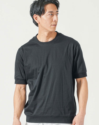 透けにくくきちんと見えプレミアムコットン半袖クルーネックTシャツ