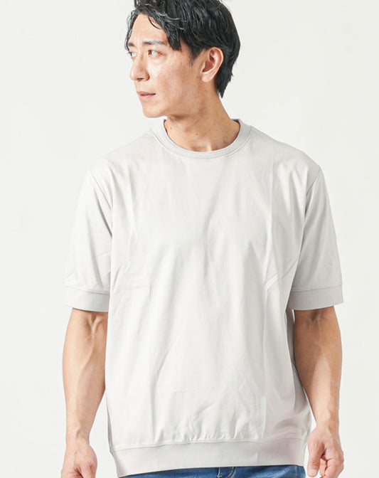 透けにくくきちんと見えプレミアムコットン半袖クルーネックTシャツ