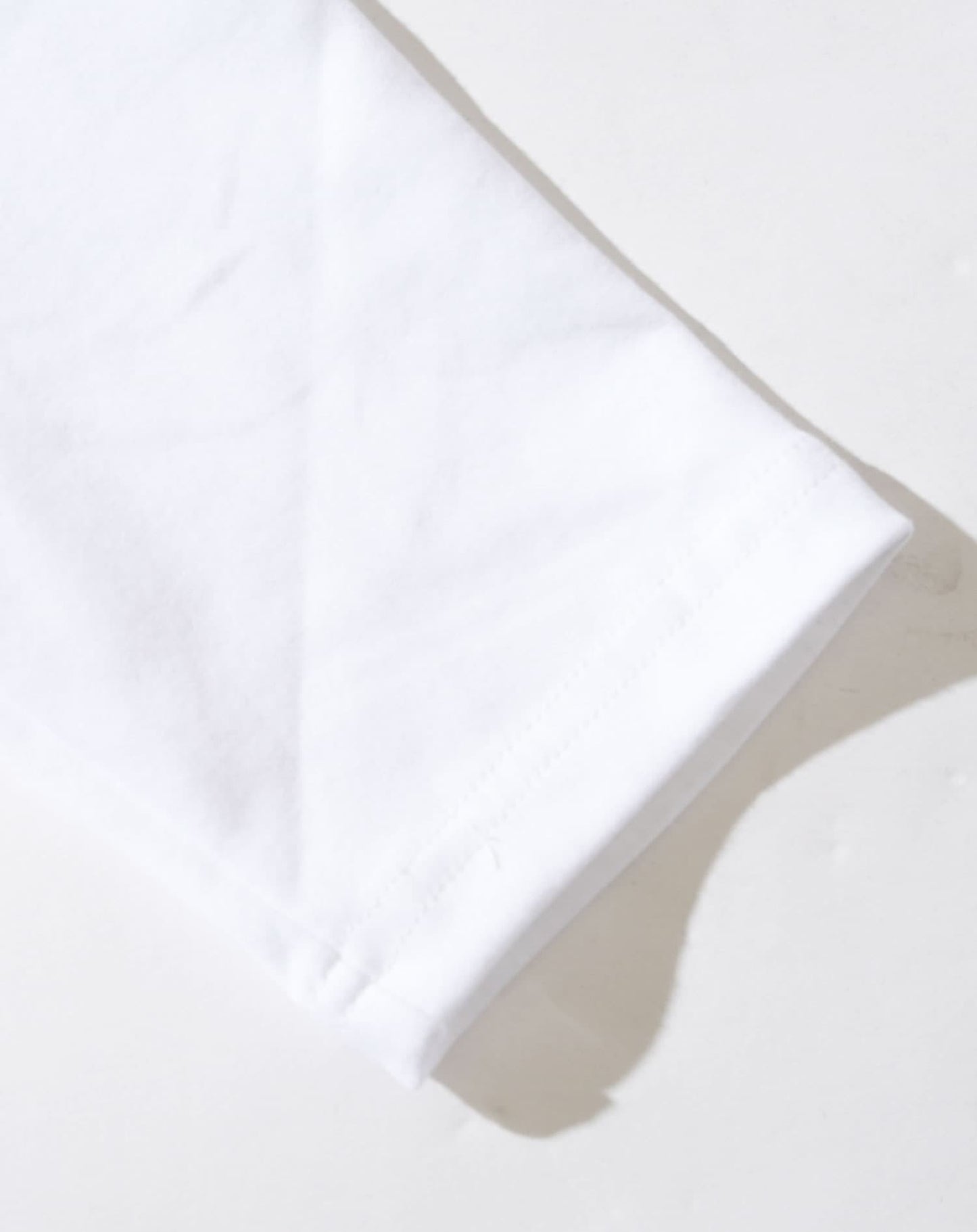 厚手生地スリムフィットストレッチ長袖VネックTシャツ