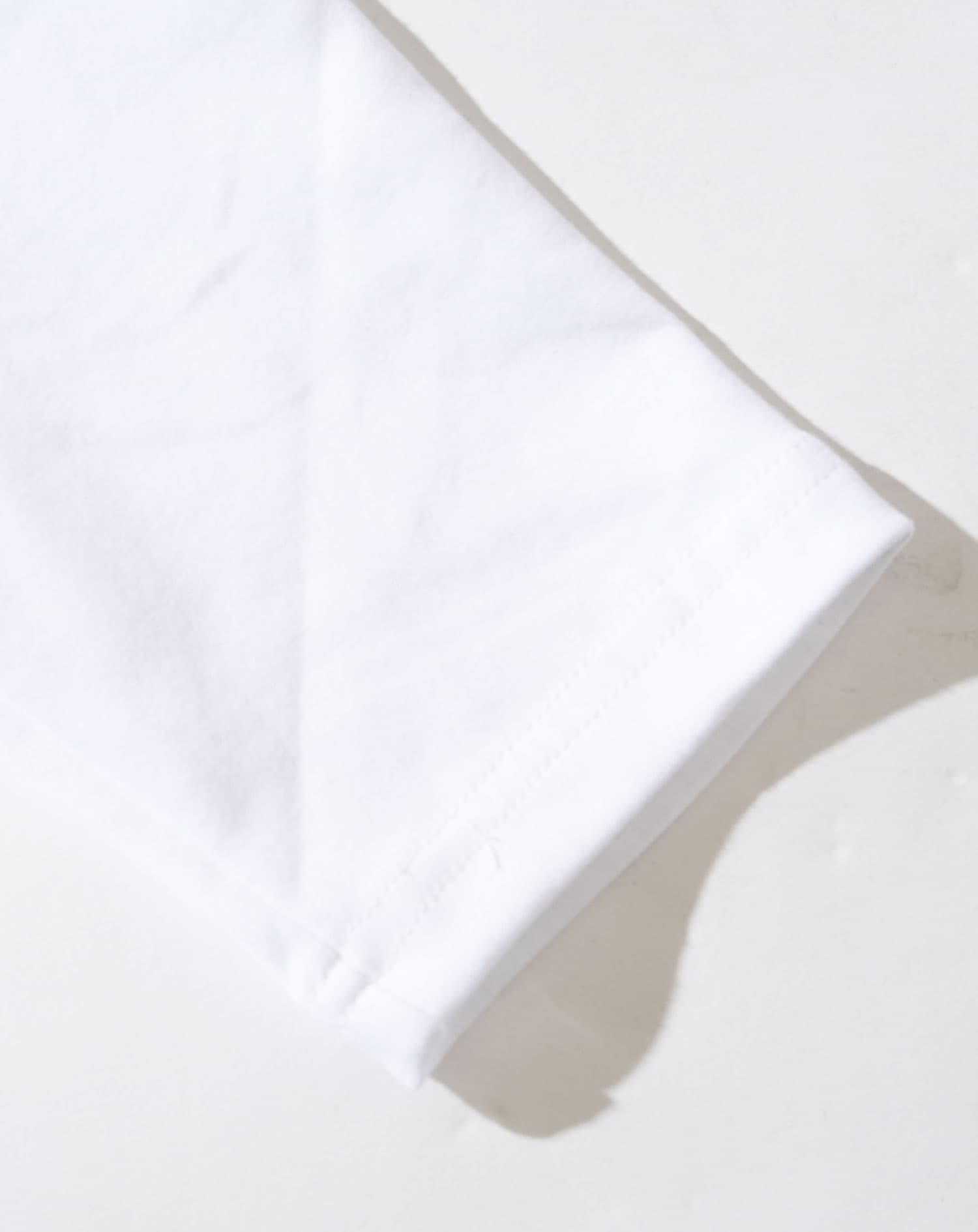 厚手生地スリムフィットストレッチ長袖VネックTシャツ