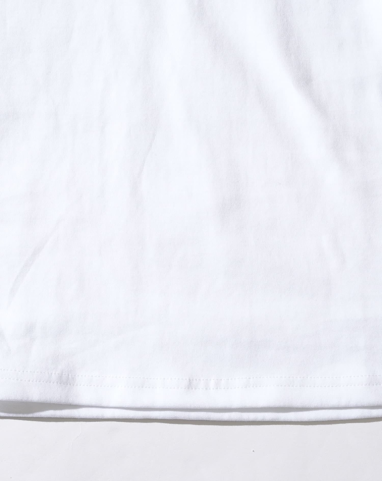 厚手生地スリムフィットストレッチ長袖VネックTシャツ