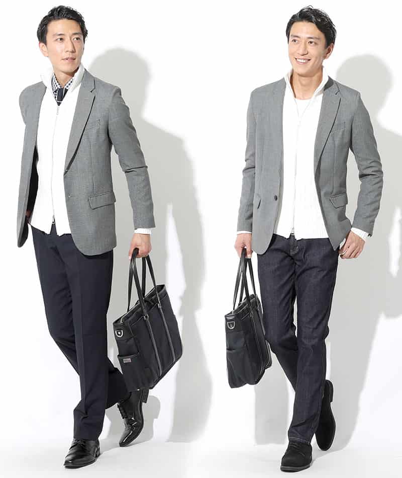 綿100%　W（ダブル）ジップアップスタンドニットアウター