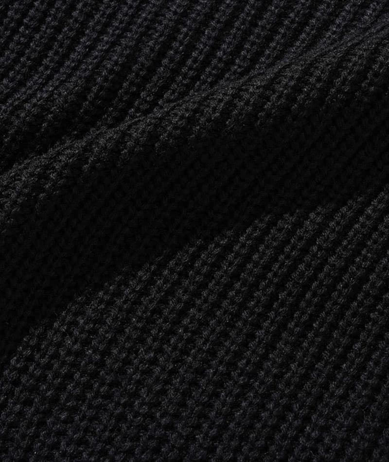 フェイクレイヤード長袖クルーネックニット