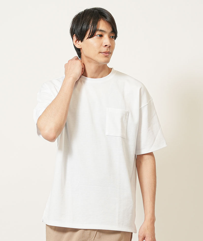 20代メンズ夏の3点コーデセット　白半袖Tシャツ×黒半袖シャツ×ベージュスリムチノイージーパンツ