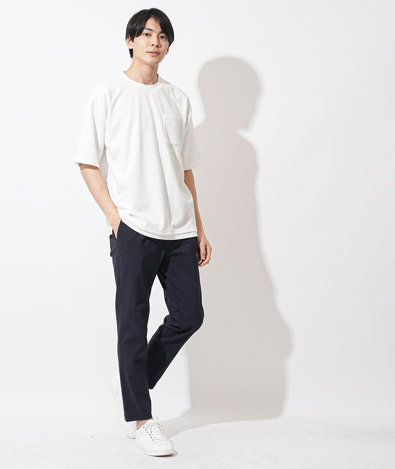 20代メンズ3点コーデセット　チャコールグレー半袖オープンカラーシャツ×白半袖Tシャツ×黒チノイージーパンツ