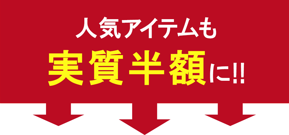半額ポイント還元キャンペーン